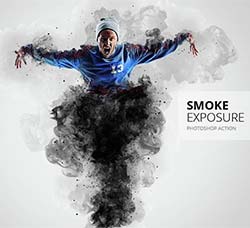 极品PS动作－烟雾喷发(3种效果)：Smoke Exposure Photoshop Action